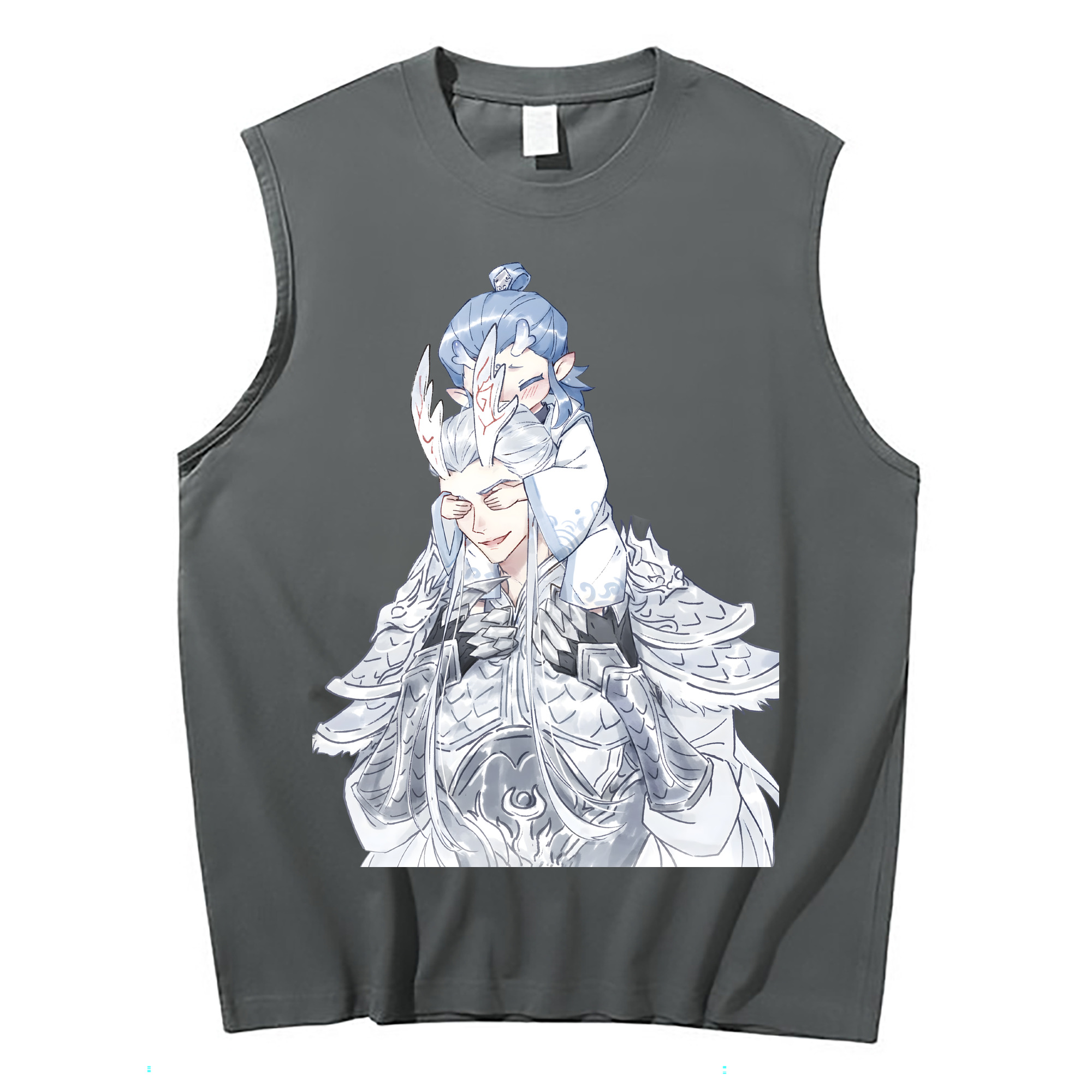（画像用） Ne Zha 2 ナタ 魔童の大暴れ コットン100％タンクトップ（フロントプリント）